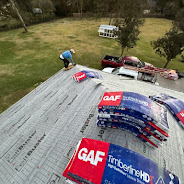 GAF Timberline HD shingles being installed